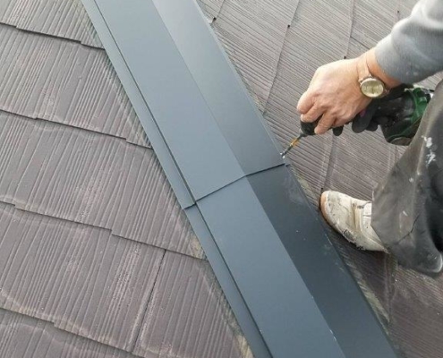 棟板金の交換工事