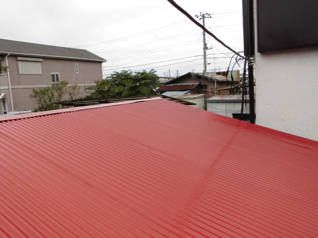 折半屋根の塗装